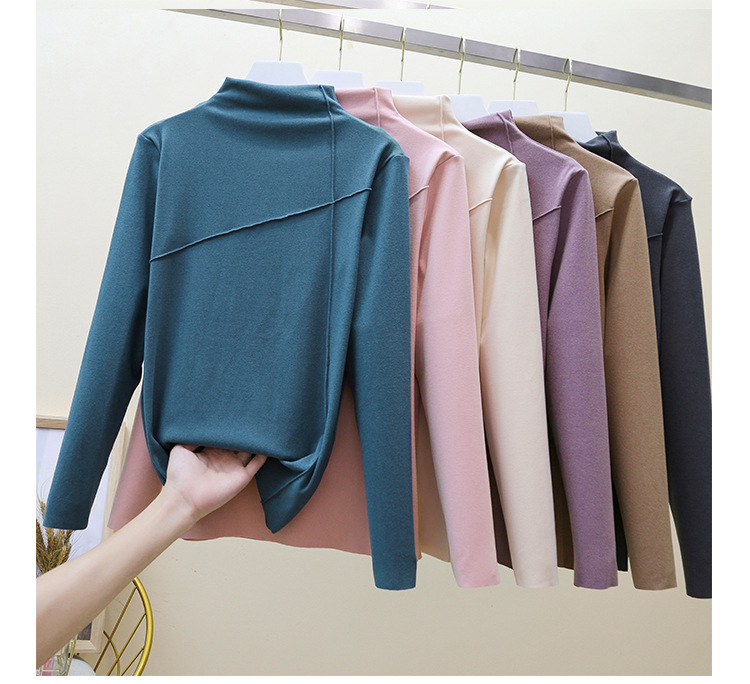 Thermal Clothes Women's Autumn and Winter plus Size Turtleneck Bottoming Shirt Long Sleeves Outerwear Tshirt Women Thermal Clothes Women's Autumn and Winter plus Size Turtleneck Bottoming Shirt Long Sleeves Outerwear Tshirt Women