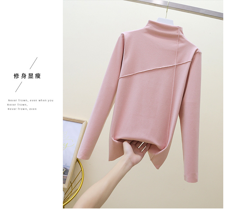 Thermal Clothes Women's Autumn and Winter plus Size Turtleneck Bottoming Shirt Long Sleeves Outerwear Tshirt Women Thermal Clothes Women's Autumn and Winter plus Size Turtleneck Bottoming Shirt Long Sleeves Outerwear Tshirt Women