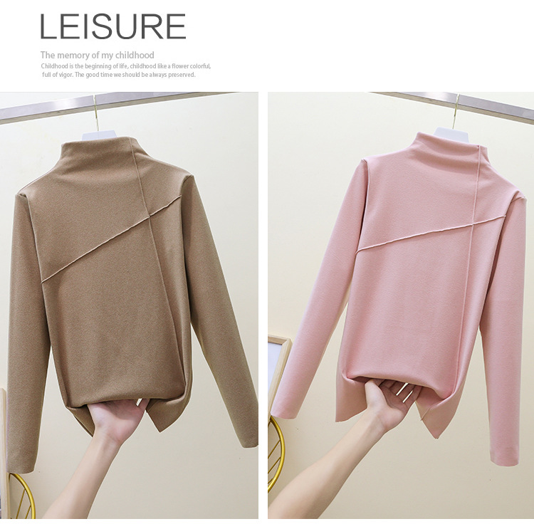 Thermal Clothes Women's Autumn and Winter plus Size Turtleneck Bottoming Shirt Long Sleeves Outerwear Tshirt Women Thermal Clothes Women's Autumn and Winter plus Size Turtleneck Bottoming Shirt Long Sleeves Outerwear Tshirt Women