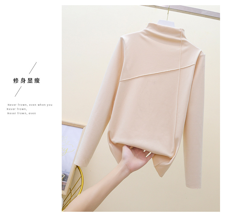 Thermal Clothes Women's Autumn and Winter plus Size Turtleneck Bottoming Shirt Long Sleeves Outerwear Tshirt Women Thermal Clothes Women's Autumn and Winter plus Size Turtleneck Bottoming Shirt Long Sleeves Outerwear Tshirt Women