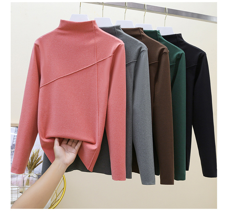 Thermal Clothes Women's Autumn and Winter plus Size Turtleneck Bottoming Shirt Long Sleeves Outerwear Tshirt Women Thermal Clothes Women's Autumn and Winter plus Size Turtleneck Bottoming Shirt Long Sleeves Outerwear Tshirt Women