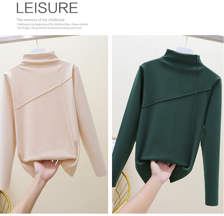 Thermal Clothes Women's Autumn and Winter plus Size Turtleneck Bottoming Shirt Long Sleeves Outerwear Tshirt Women Thermal Clothes Women's Autumn and Winter plus Size Turtleneck Bottoming Shirt Long Sleeves Outerwear Tshirt Women