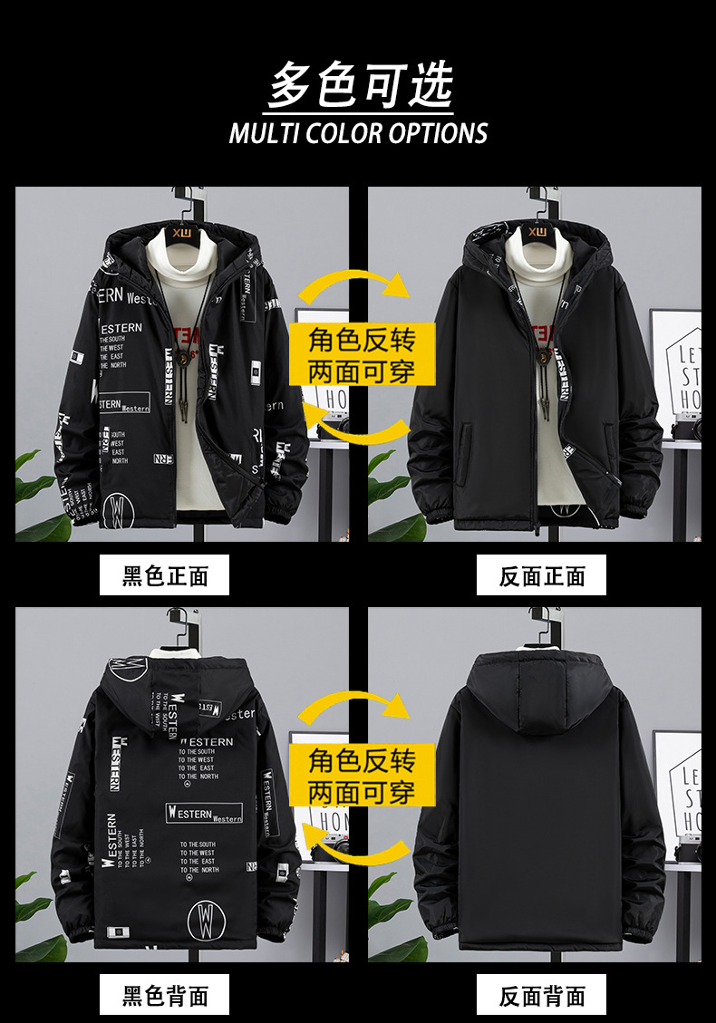 Double-Sided Wear Cotton Coat Men 'S 2021 New Winter Trendy Student Handsome Loose Cotton-Padded Clothes Ins Raccoon Top Double-Sided Wear Cotton Coat Men 'S 2021 New Winter Trendy Student Handsome Loose Cotton-Padded Clothes Ins Raccoon Top