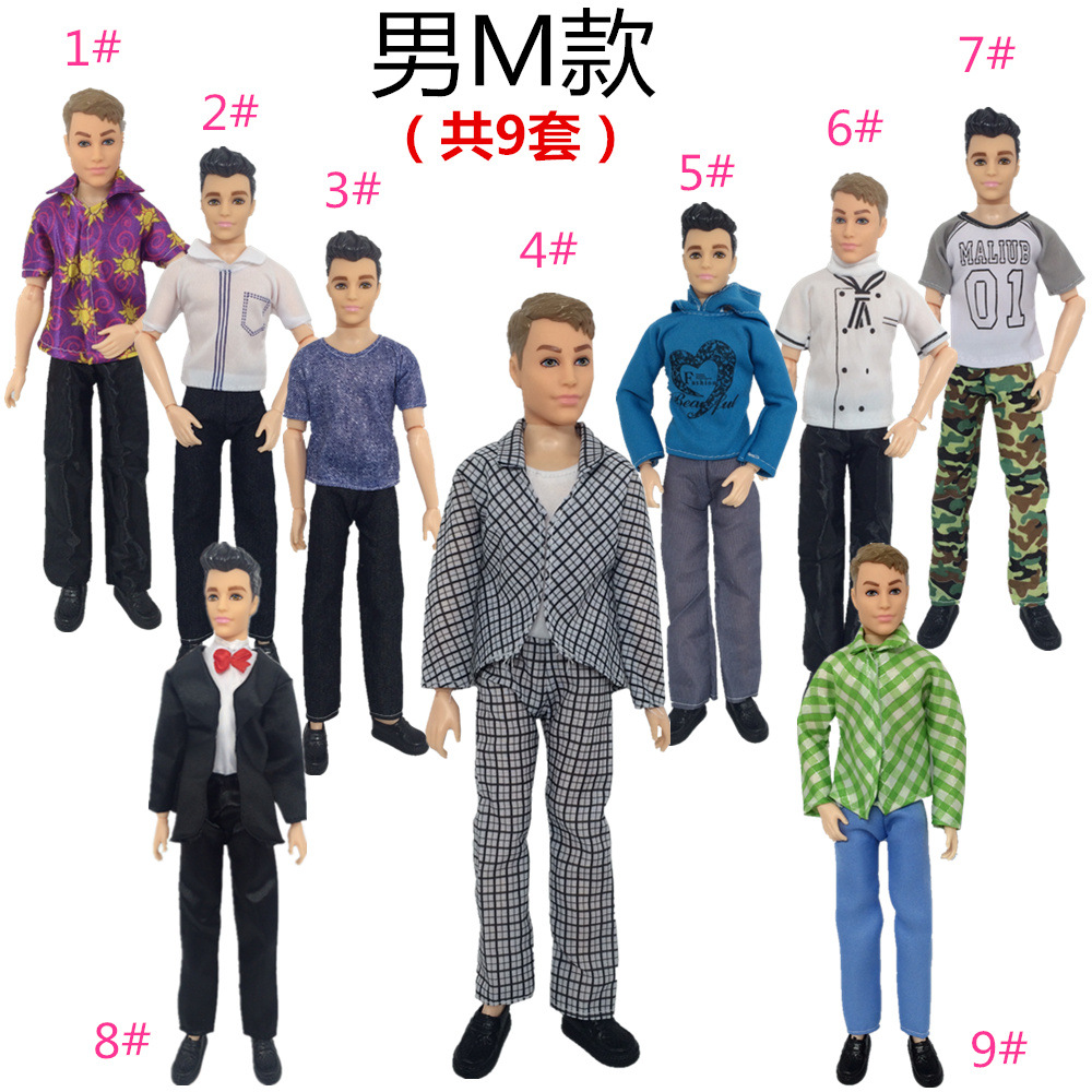 Men&#039;s M Barbie Doll Toy Makeover Clothes Suit Fashion Casual Clothing for Children Within 32cm