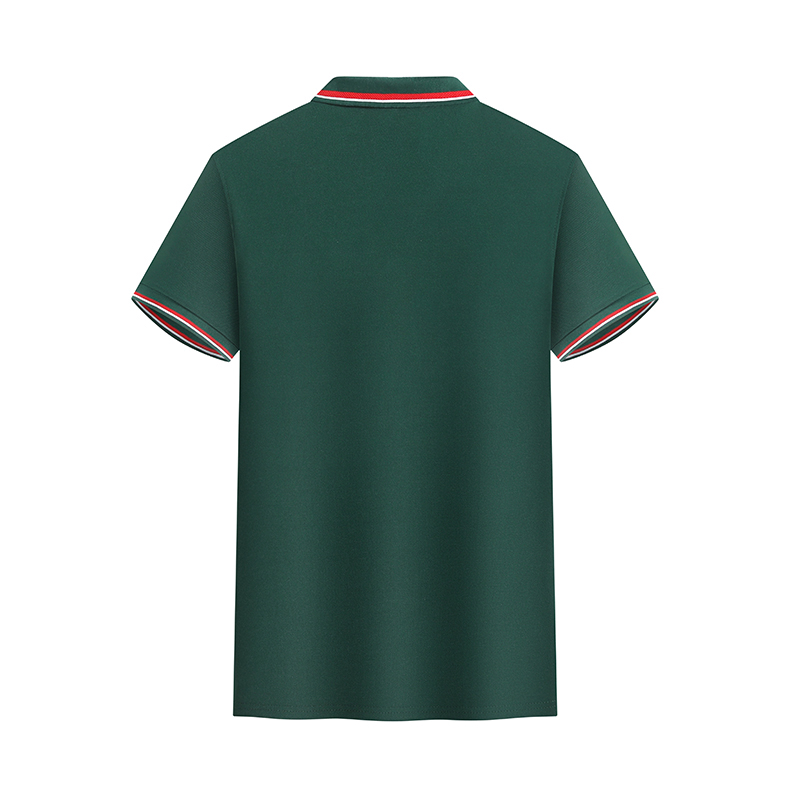 Pure Color Cotton Lapel Short Sleeve Men and Women White Work Clothes T-shirt Printing Advertising Shirt Logo Embroidery Customization