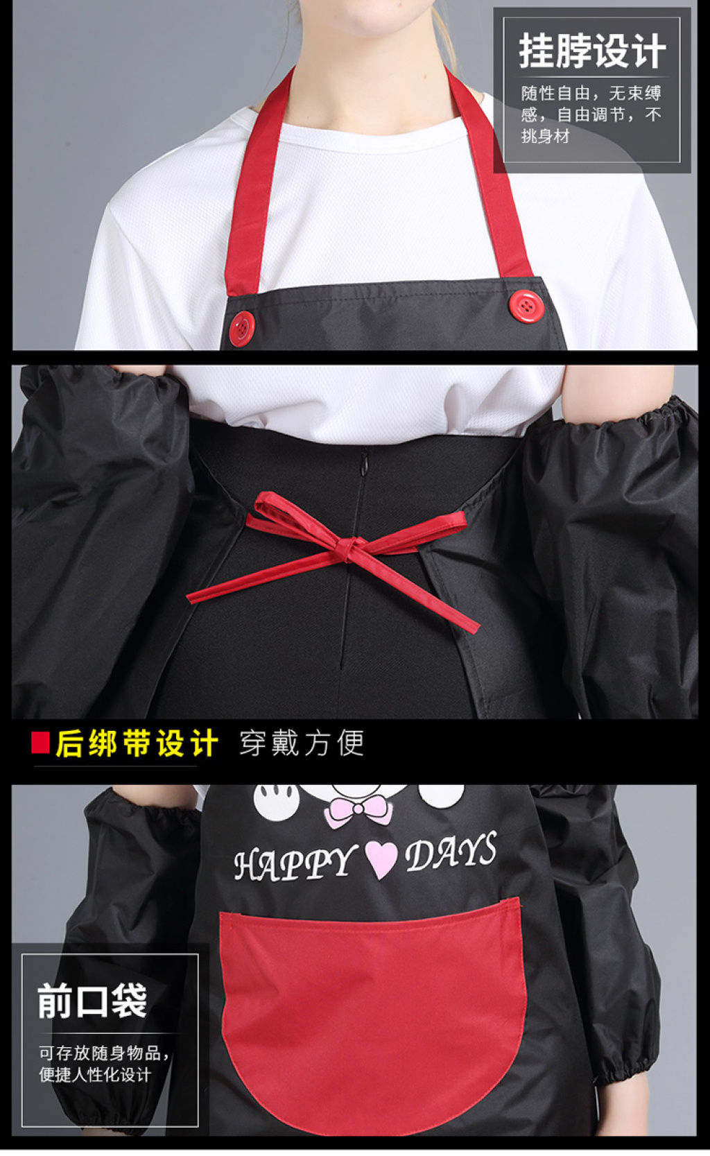 Korean Fashion Apron, Home Kitchen Milk Tea Shop Manicure Waterproof Adult Men's and Women's Work Clothes Apron with Knife and Fork Patterns Korean Fashion Apron, Home Kitchen Milk Tea Shop Manicure Waterproof Adult Men's and Women's Work Clothes Apron with Knife and Fork Patterns