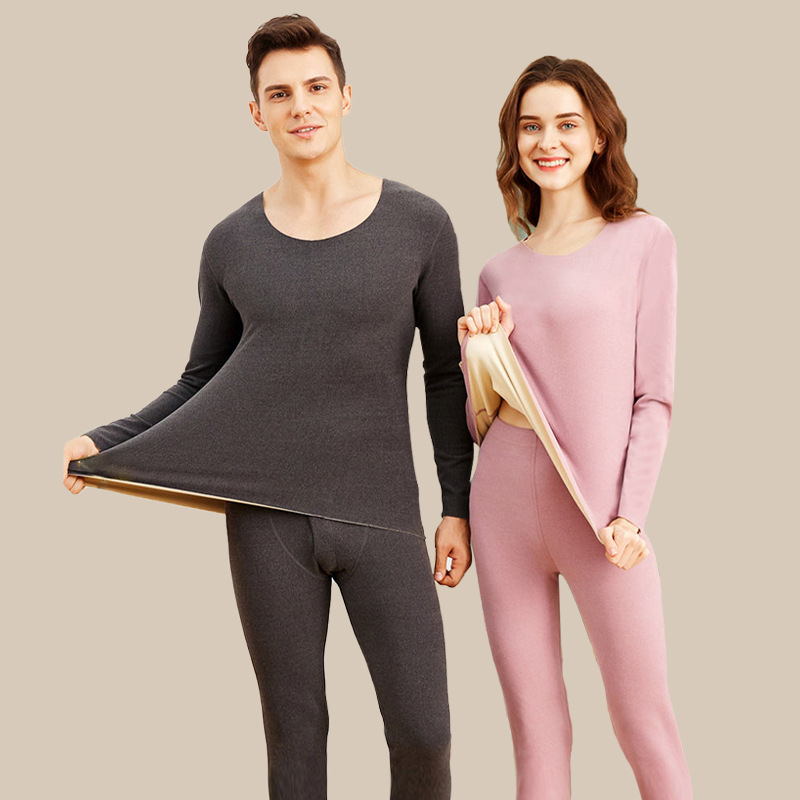 Dralon Seamless Thermal Underwear Suit Autumn and Winter Men&#039;s and Women&#039;s Self-Heating Autumn Clothes Long Pants Double-Layer Thickened Thermal Clothes
