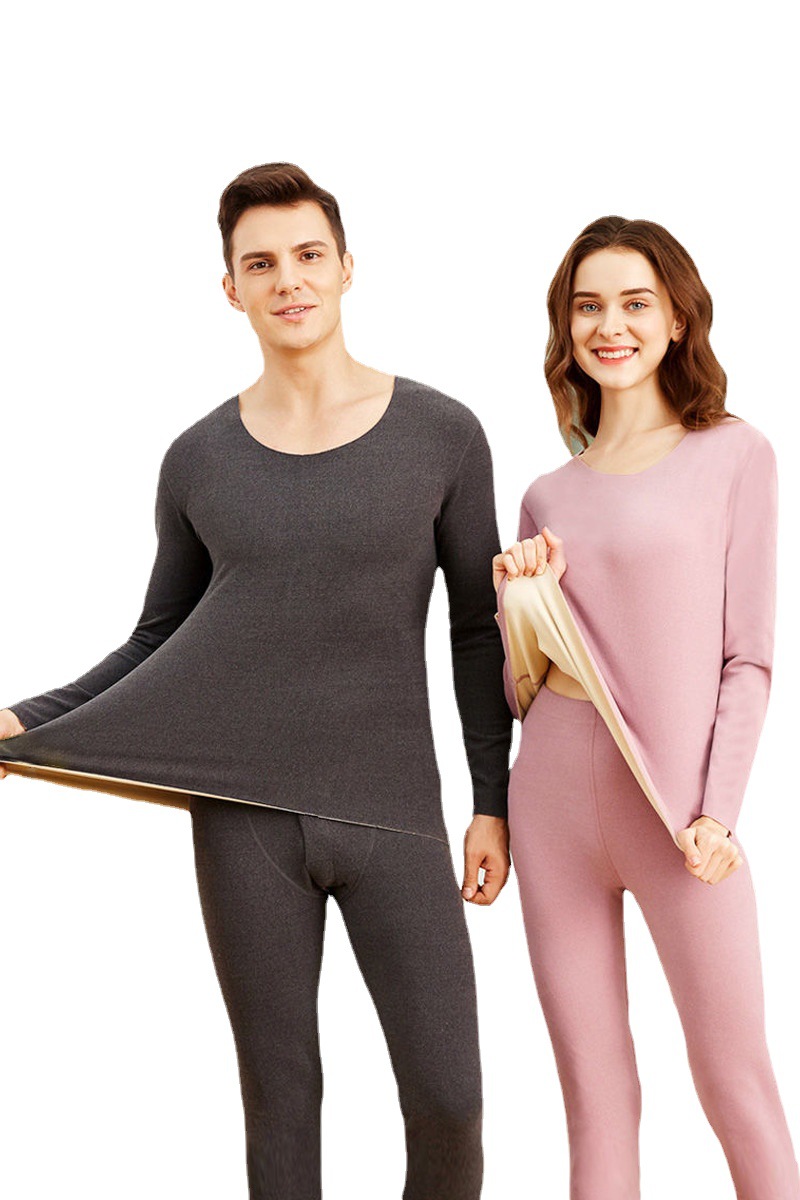 Dralon Seamless Thermal Underwear Suit Autumn and Winter Men&#039;s and Women&#039;s Self-Heating Autumn Clothes Long Pants Double-Layer Thickened Thermal Clothes