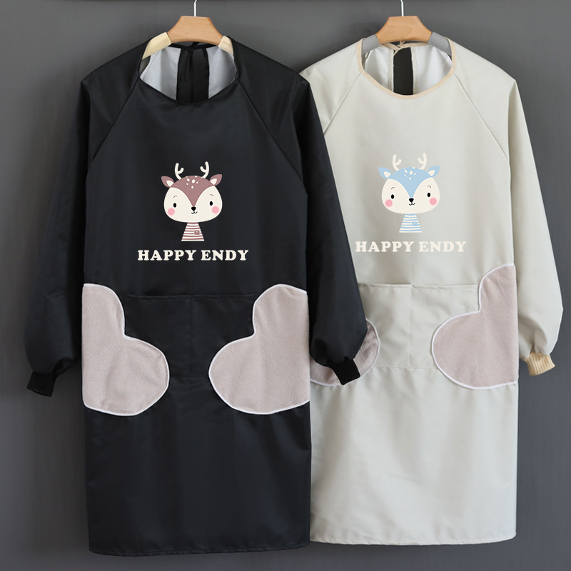Women&#039;s Household Kitchen Korean Cartoon Fashion Coverall Waterproof Men&#039;s and Women&#039;s Work Clothes Coverall Adult Whole