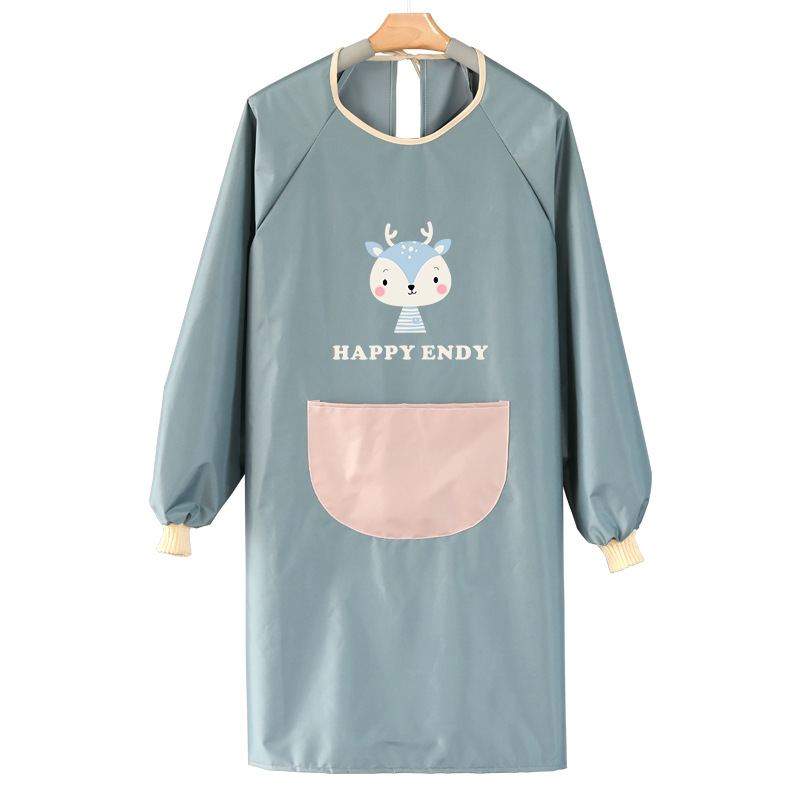 Women&#039;s Household Kitchen Korean Cartoon Fashion Coverall Waterproof Men&#039;s and Women&#039;s Work Clothes Coverall Adult Whole
