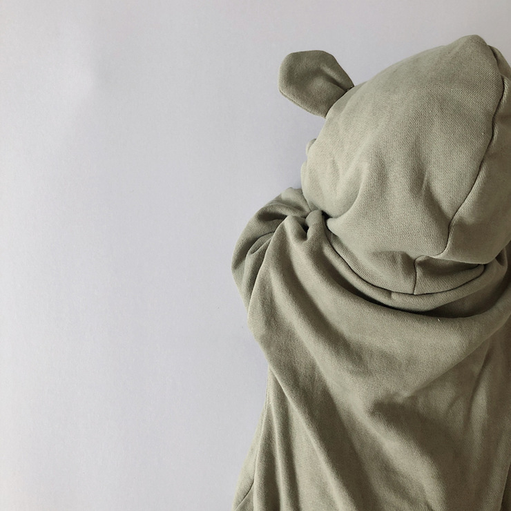 and Autumn Baby Cute Bear Crawling Clothes Men and Women Baby LongSleeved Hooded Sweater Baby Bodysuit OnePiece Romper