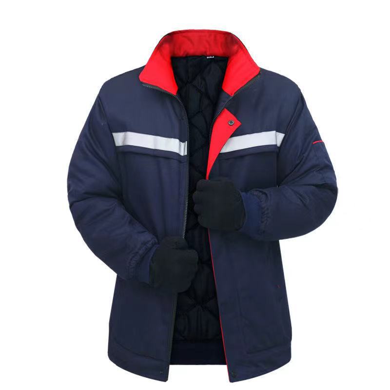 Work Clothes Cotton-Padded Coat Men&#039;s Winter Thick Cotton-Padded Coat Workwear Cold Protective Clothing Labor Insurance Cotton-Padded Coat Garage Work Suit Warm-Keeping Cotton Clothing