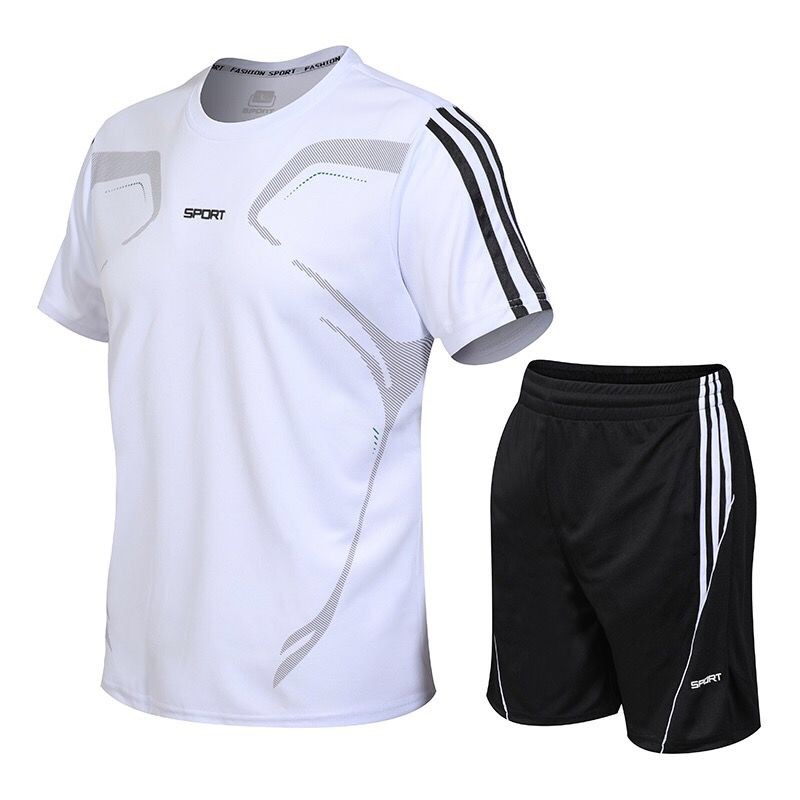 shortsleeved shorts men&#039;s sportswear loose breathable running fitness basketball training suit quick dry clothes