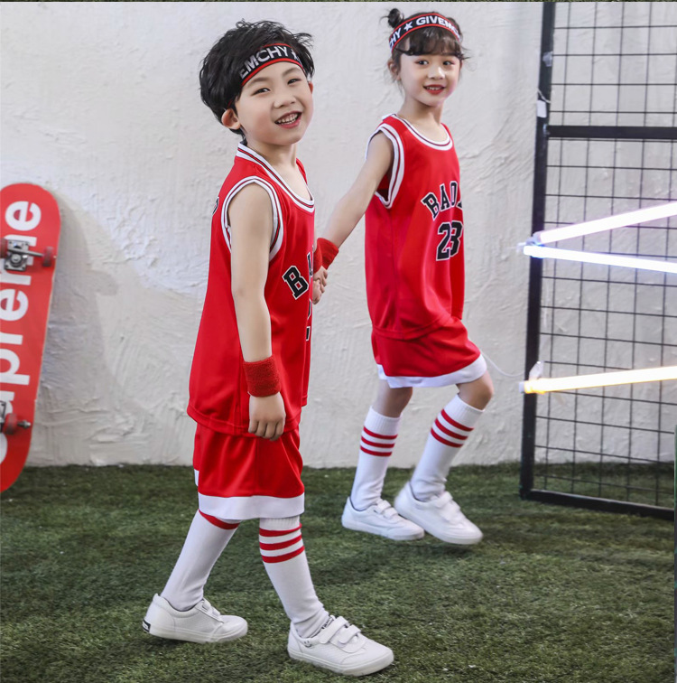 Men's Middle and Big Children's Jersey Youth Primary School Student Vest Kindergarten Performance Performance Clothes