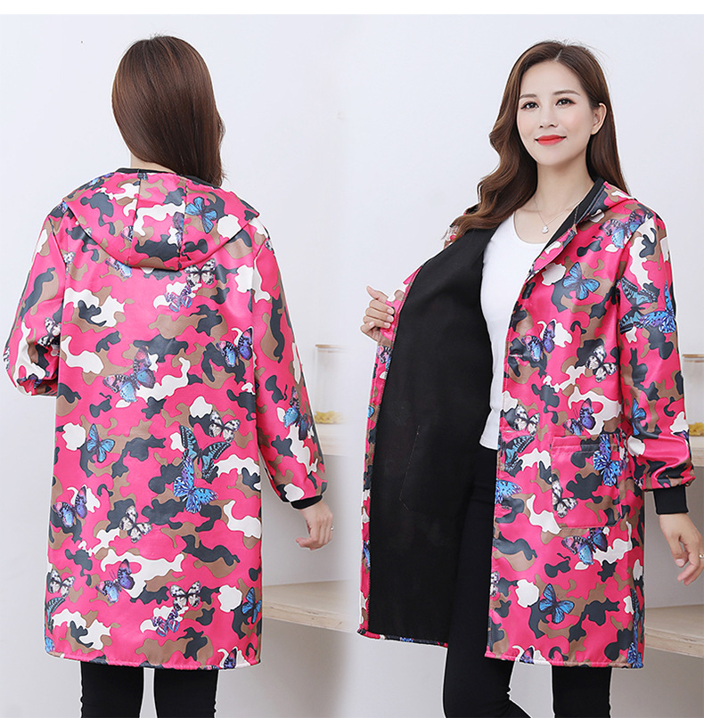Adult Outdoor Wear Men's and Women's Camouflage Work Clothes Labor Protection Kitchen Waterproof Long Sleeve Apron