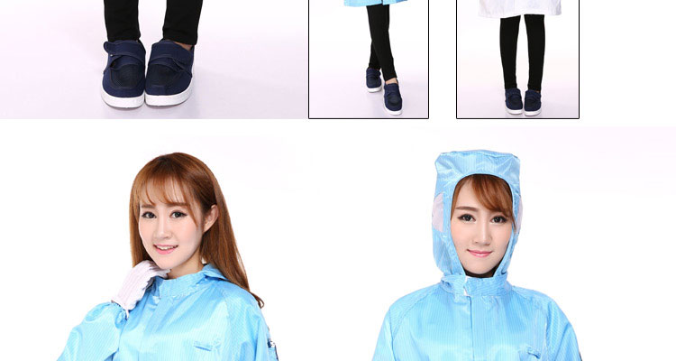 Antistatic clothing Hooded Smock dust-free Workshop Electronic Factory Food Blue Hooded work clothes for men and women Antistatic clothing Hooded Smock dust-free Workshop Electronic Factory Food Blue Hooded work clothes for men and women