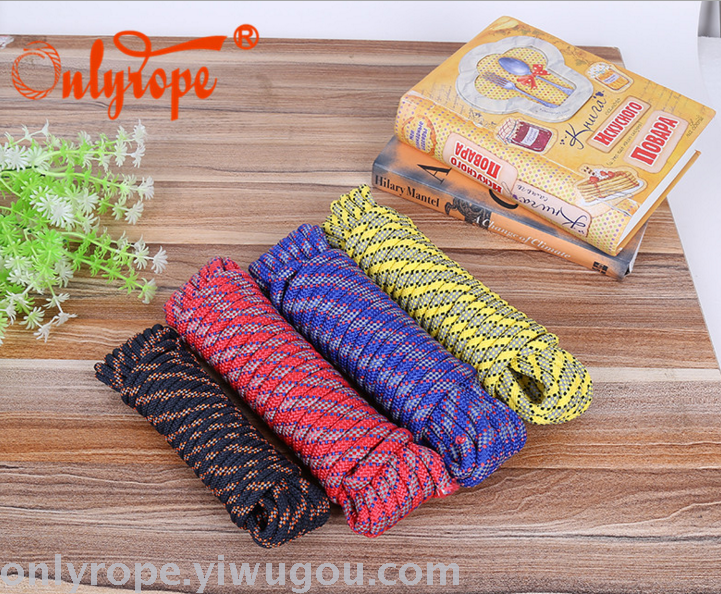Reflective rope color knitting rope reflective rope outdoor camping rope tied rope