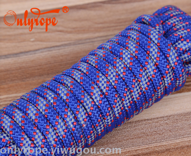 Reflective rope color knitting rope reflective rope outdoor camping rope tied rope