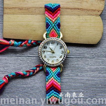 Taobao hot new knitting rope watch ethnic students
