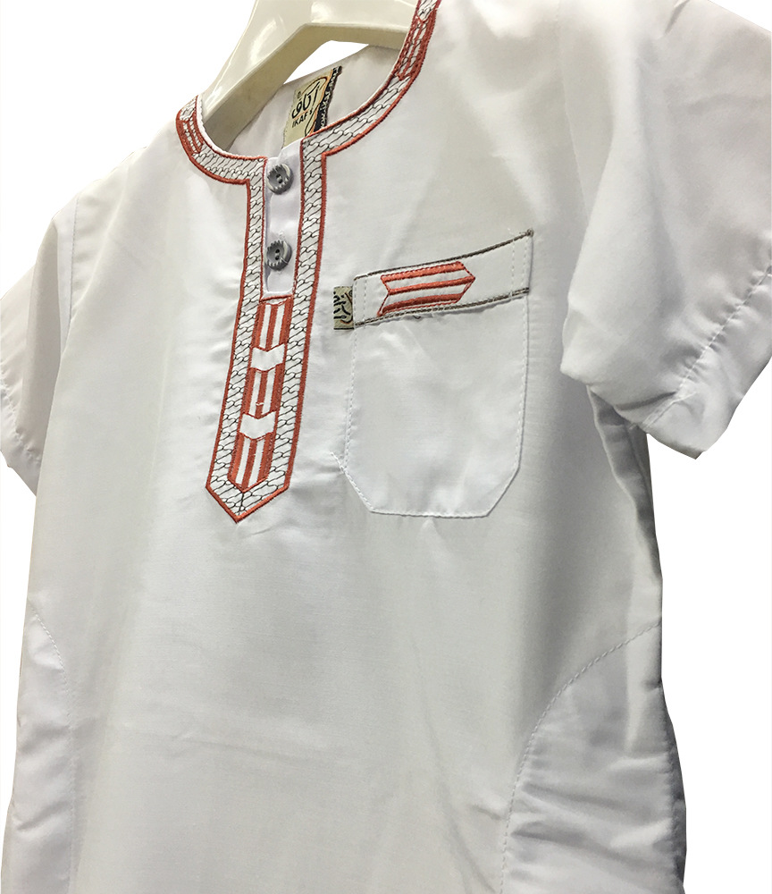 Cross-border sources of clothing for Muslim children high quality short-sleeved robes for children 1 to 8 years old
