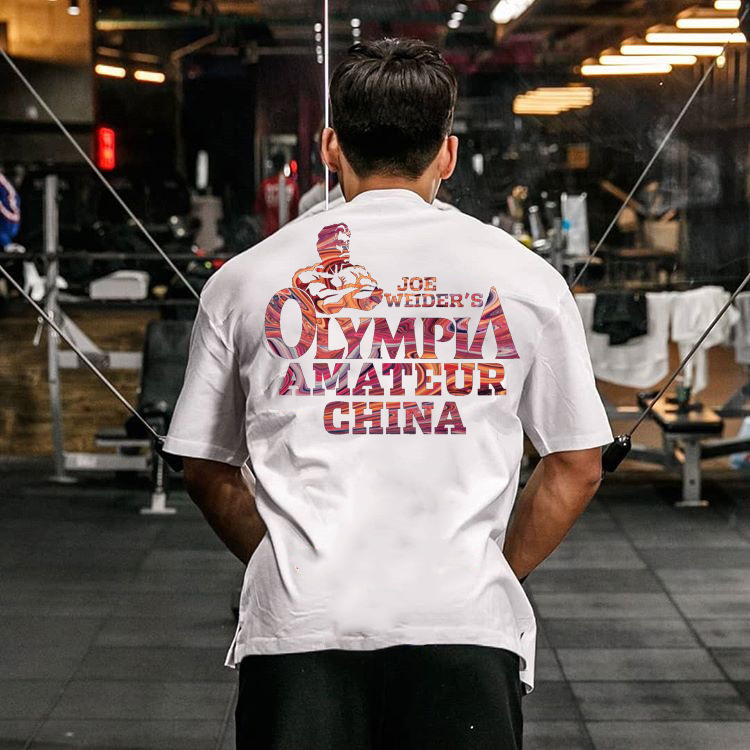 Loose Popular logo men&#039;s sport short sleeve Tshirt men&#039;s summer cotton seven Minute Sleeve Running Training clothes