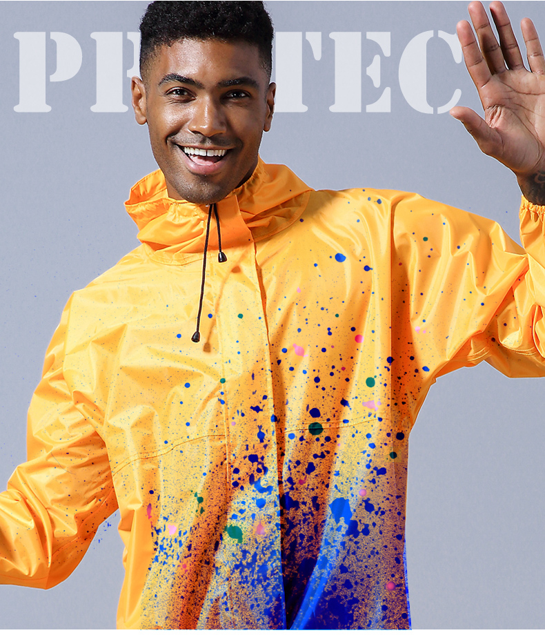 clothing and rainproof labor insurance allbody coat with cap spray paint polish raincoat working clothes men and women