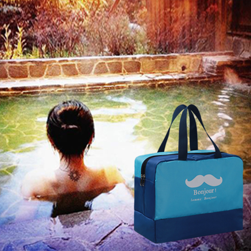 New waterproof beach swimming bag for men and women dry and wet separation shower bath wash clothes bag dry and wet bag