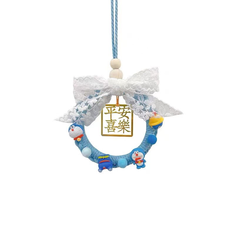 Tiktok Handmade DIY Rope Knitting Ping An Xi Le Automobile Hanging Ornament Material Package Creative Blessing Ornaments inside Car Protective Talisman