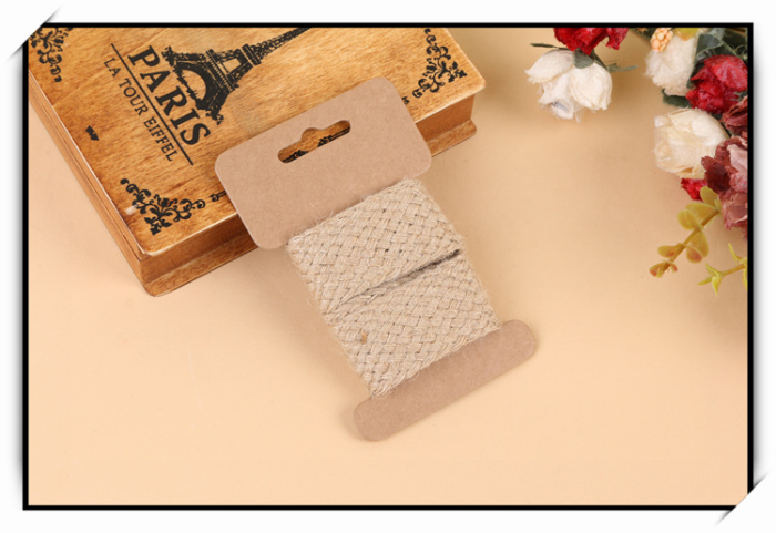 Manufacturer direct shot jute knitting rope DIY decorative flat hemp flat hemp rope lace ribbon