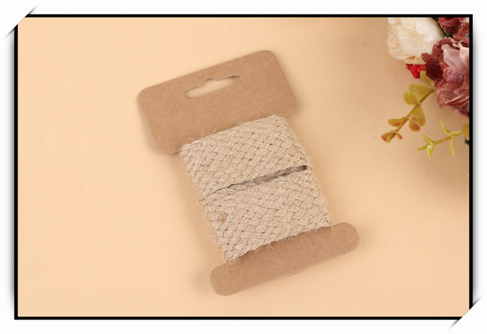 Manufacturer direct shot jute knitting rope DIY decorative flat hemp flat hemp rope lace ribbon