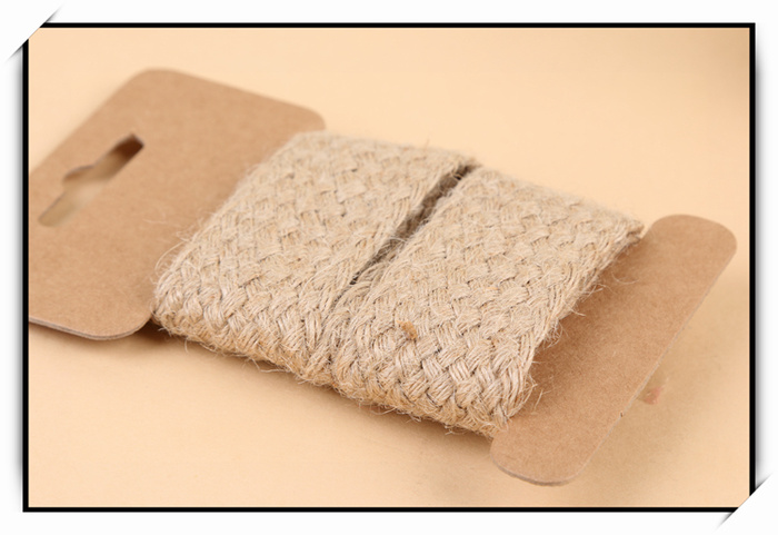 Manufacturer direct shot jute knitting rope DIY decorative flat hemp flat hemp rope lace ribbon