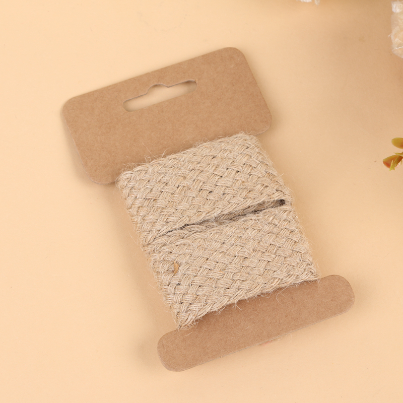 Manufacturer direct shot jute knitting rope DIY decorative flat hemp flat hemp rope lace ribbon