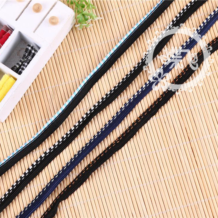 Clothing pillow curtain edge rope belt wholesale two color elastic rayon knitting polypropylene child master belt custom manufacturers