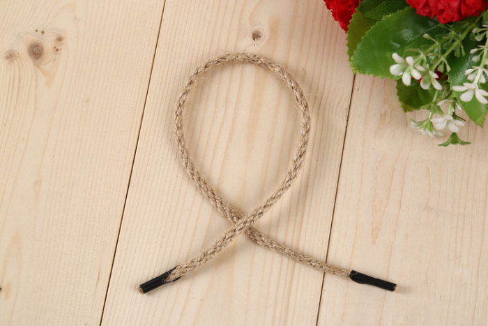 Manufacturer direct selling hemp rope knitting shoelace line with ribbon thread with auxiliary materials Manufacturer direct selling hemp rope knitting shoelace line with ribbon thread with auxiliary materials
