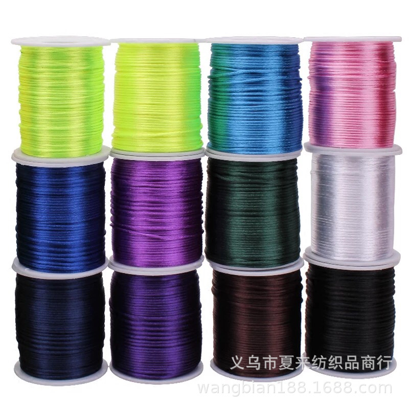 Yiwu China knot line 7 1.5mm Korean silk red rope DIY knitting accessories wholesale 100 meters