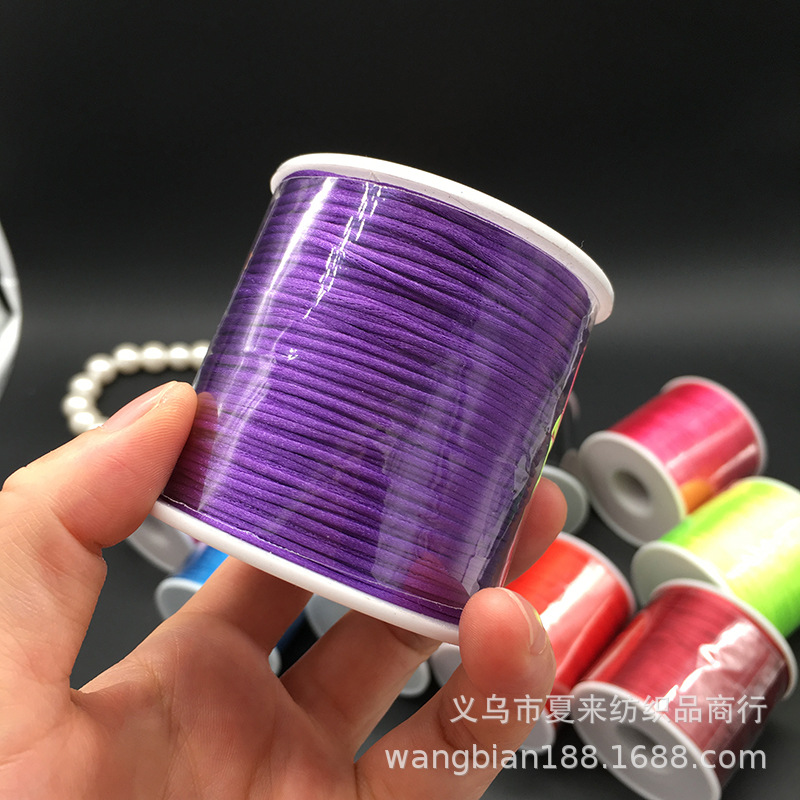 Yiwu China knot line 7 1.5mm Korean silk red rope DIY knitting accessories wholesale 100 meters