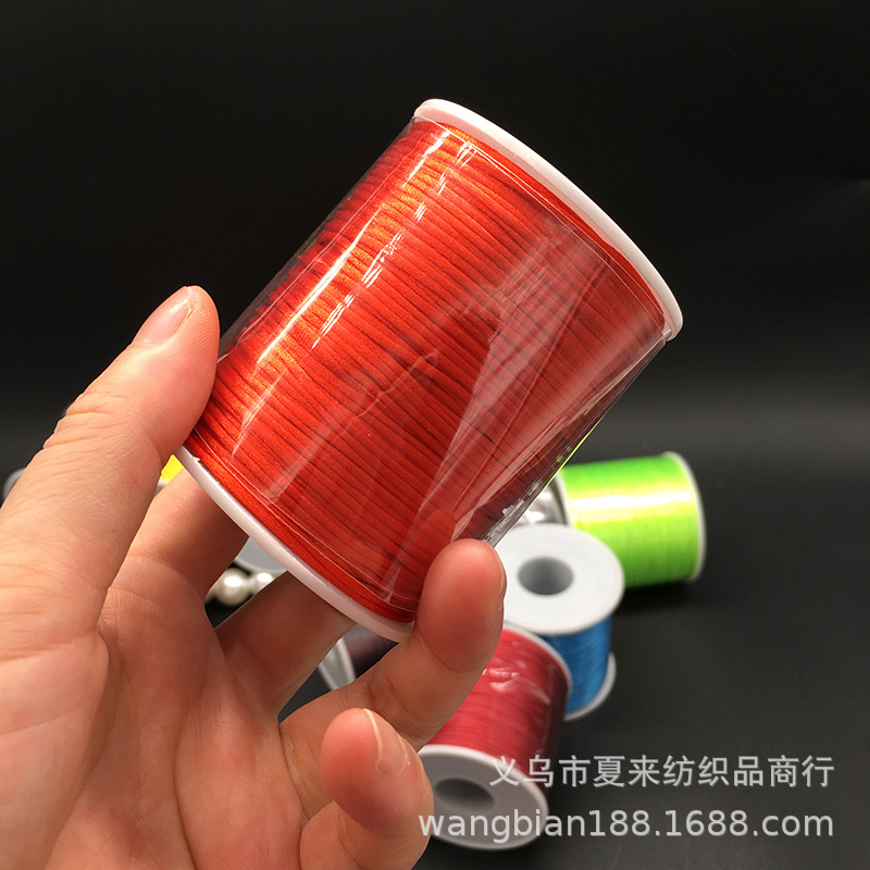 Yiwu China knot line 7 1.5mm Korean silk red rope DIY knitting accessories wholesale 100 meters Yiwu China knot line 7 1.5mm Korean silk red rope DIY knitting accessories wholesale 100 meters
