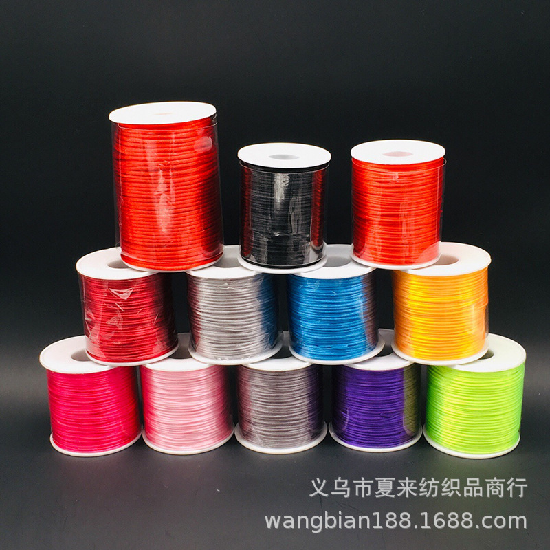 Yiwu China knot line 7 1.5mm Korean silk red rope DIY knitting accessories wholesale 100 meters Yiwu China knot line 7 1.5mm Korean silk red rope DIY knitting accessories wholesale 100 meters