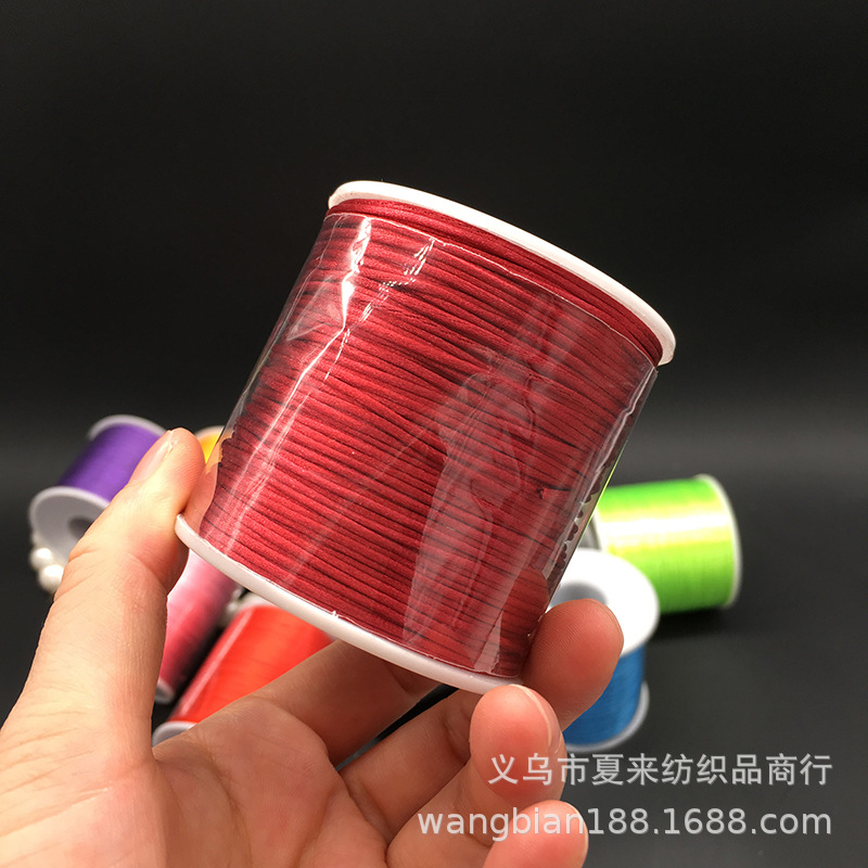 Yiwu China knot line 7 1.5mm Korean silk red rope DIY knitting accessories wholesale 100 meters Yiwu China knot line 7 1.5mm Korean silk red rope DIY knitting accessories wholesale 100 meters