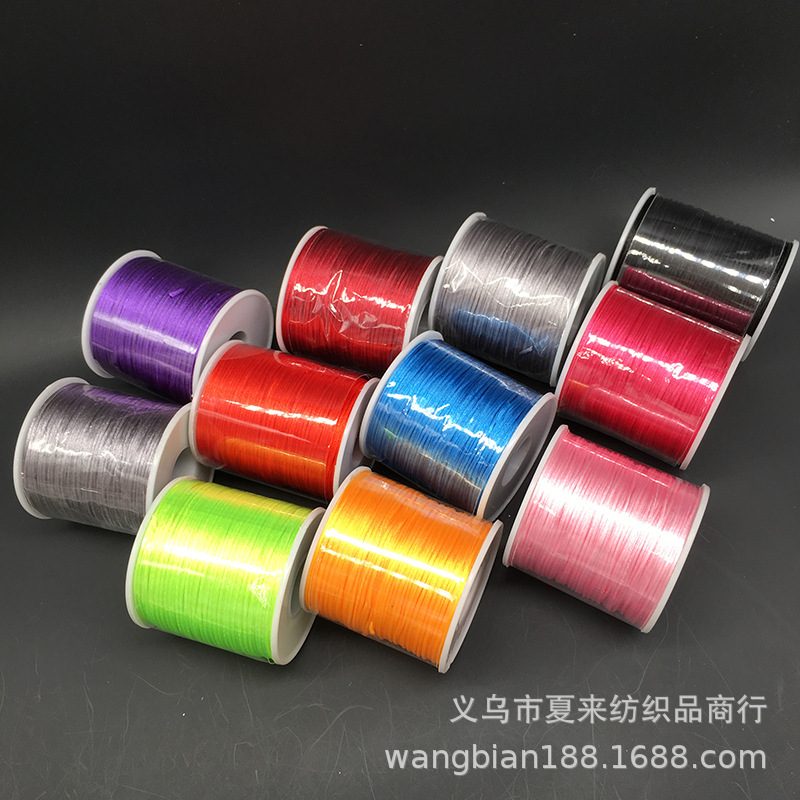 Yiwu China knot line 7 1.5mm Korean silk red rope DIY knitting accessories wholesale 100 meters Yiwu China knot line 7 1.5mm Korean silk red rope DIY knitting accessories wholesale 100 meters