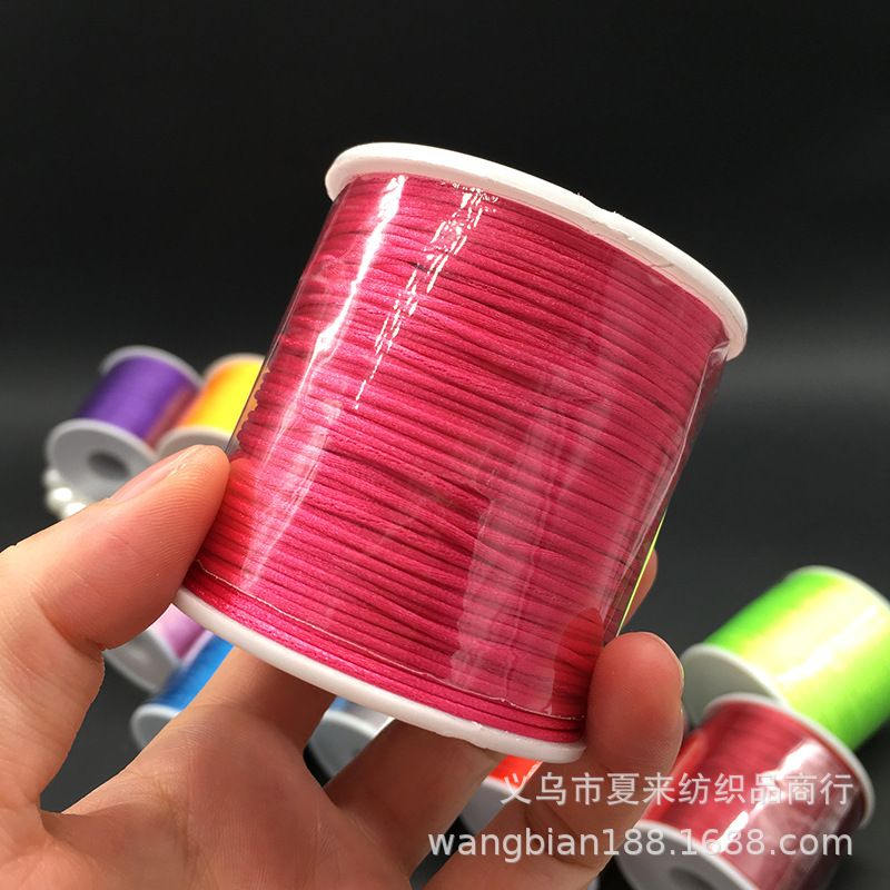 Yiwu China knot line 7 1.5mm Korean silk red rope DIY knitting accessories wholesale 100 meters Yiwu China knot line 7 1.5mm Korean silk red rope DIY knitting accessories wholesale 100 meters