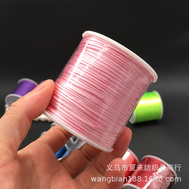 Yiwu China knot line 7 1.5mm Korean silk red rope DIY knitting accessories wholesale 100 meters Yiwu China knot line 7 1.5mm Korean silk red rope DIY knitting accessories wholesale 100 meters