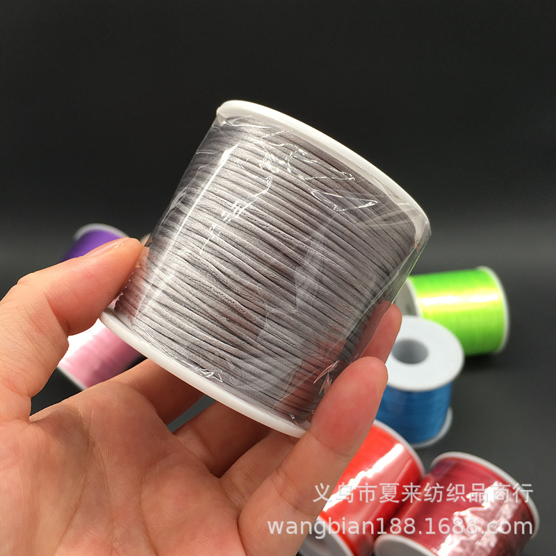 Yiwu China knot line 7 1.5mm Korean silk red rope DIY knitting accessories wholesale 100 meters Yiwu China knot line 7 1.5mm Korean silk red rope DIY knitting accessories wholesale 100 meters