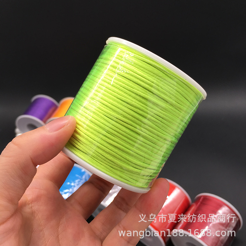 Yiwu China knot line 7 1.5mm Korean silk red rope DIY knitting accessories wholesale 100 meters Yiwu China knot line 7 1.5mm Korean silk red rope DIY knitting accessories wholesale 100 meters