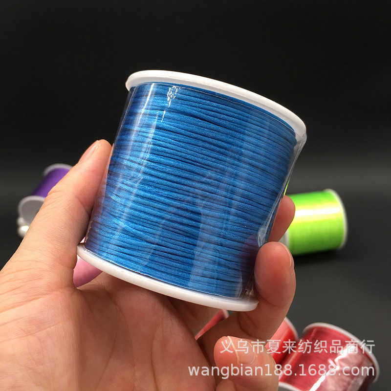 Yiwu China knot line 7 1.5mm Korean silk red rope DIY knitting accessories wholesale 100 meters Yiwu China knot line 7 1.5mm Korean silk red rope DIY knitting accessories wholesale 100 meters