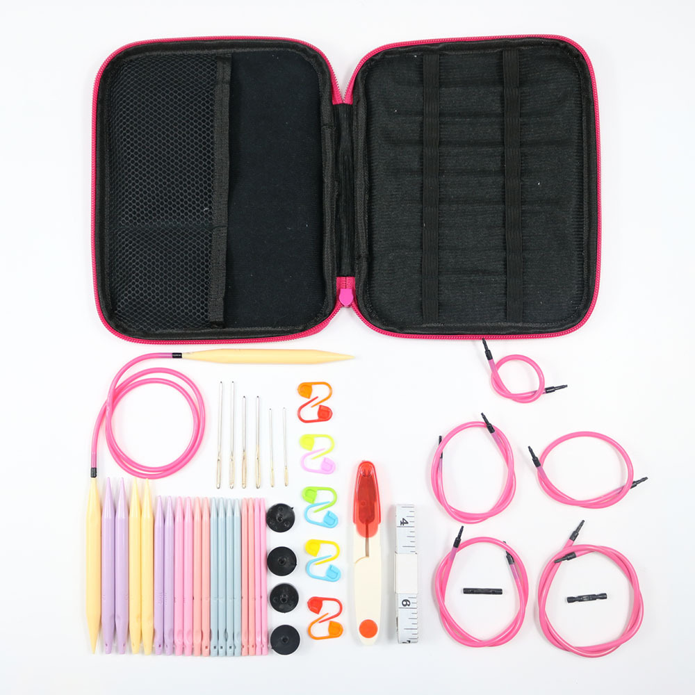 Crochet Sweater Knitting Tool Sweater Ring Needle Plastic Detachable Change Rope 42pcs Cyclic Knitting Needle with Accessory Bag Crochet Sweater Knitting Tool Sweater Ring Needle Plastic Detachable Change Rope 42pcs Cyclic Knitting Needle with Accessory Bag