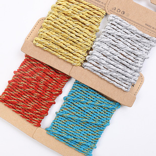 Manufacturers direct colorful gradual hand rope knitting line diy hand knitting bracelet pendant jewelry decoration