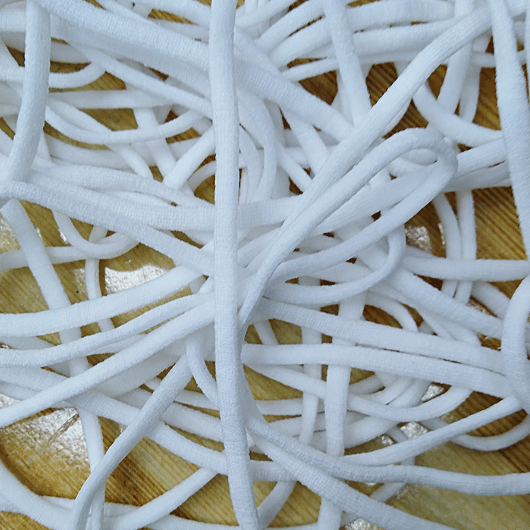 Factory Direct Sales Eco-friendly Mask Ear Band 12-Pin Hollow Spandex Mask Flat Rope Stretch Knitting Elastic Cord