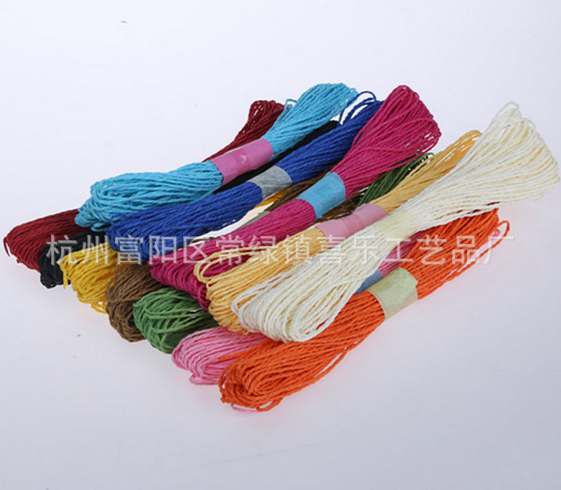 The manufacturer directly supplying 30 meters of color twin-strand paper rope DIY manual weaving materials with a large number of craft knitting