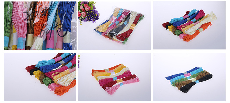 The manufacturer directly supplying 30 meters of color twin-strand paper rope DIY manual weaving materials with a large number of craft knitting